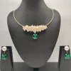 Emerald Pearl – Anti-Tarnish Hasli Necklace Set Emerald Pearl – Anti-Tarnish Hasli Necklace Set